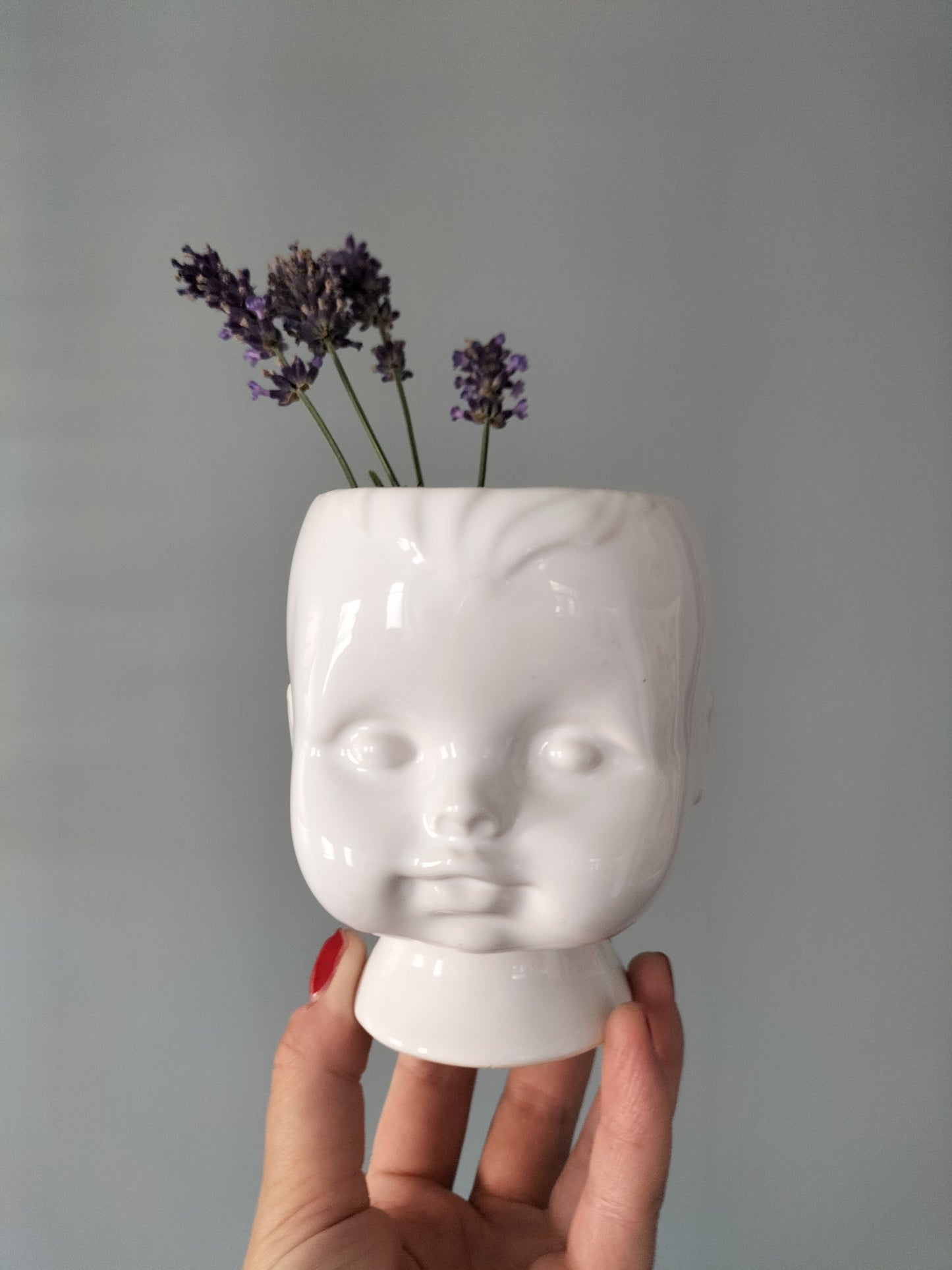 Cache-pot tête de bébé
