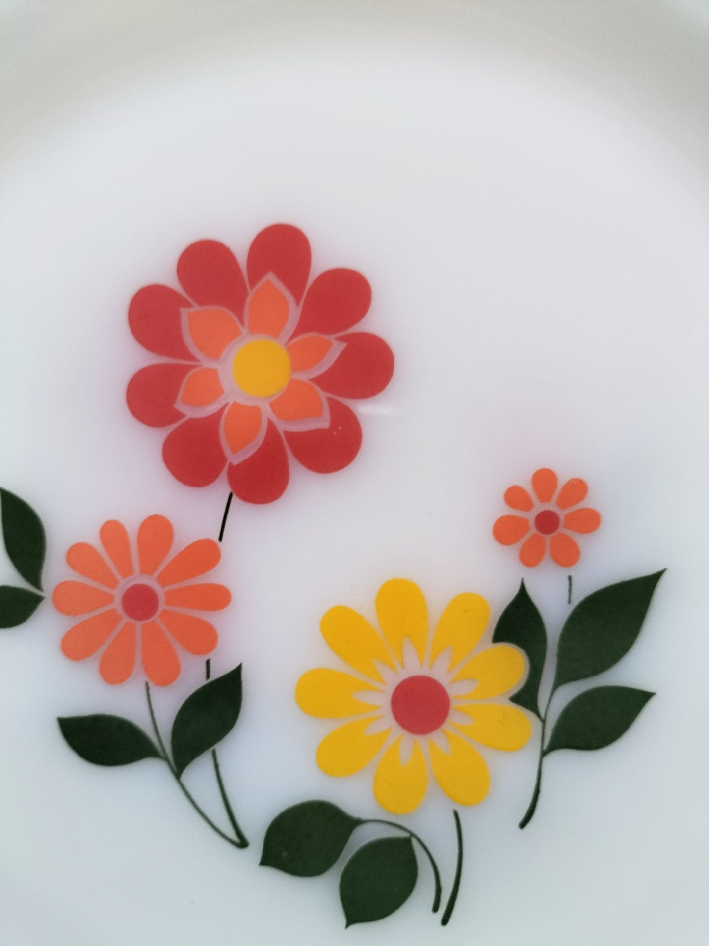 4 assiettes à dessert Arcopal fleurs