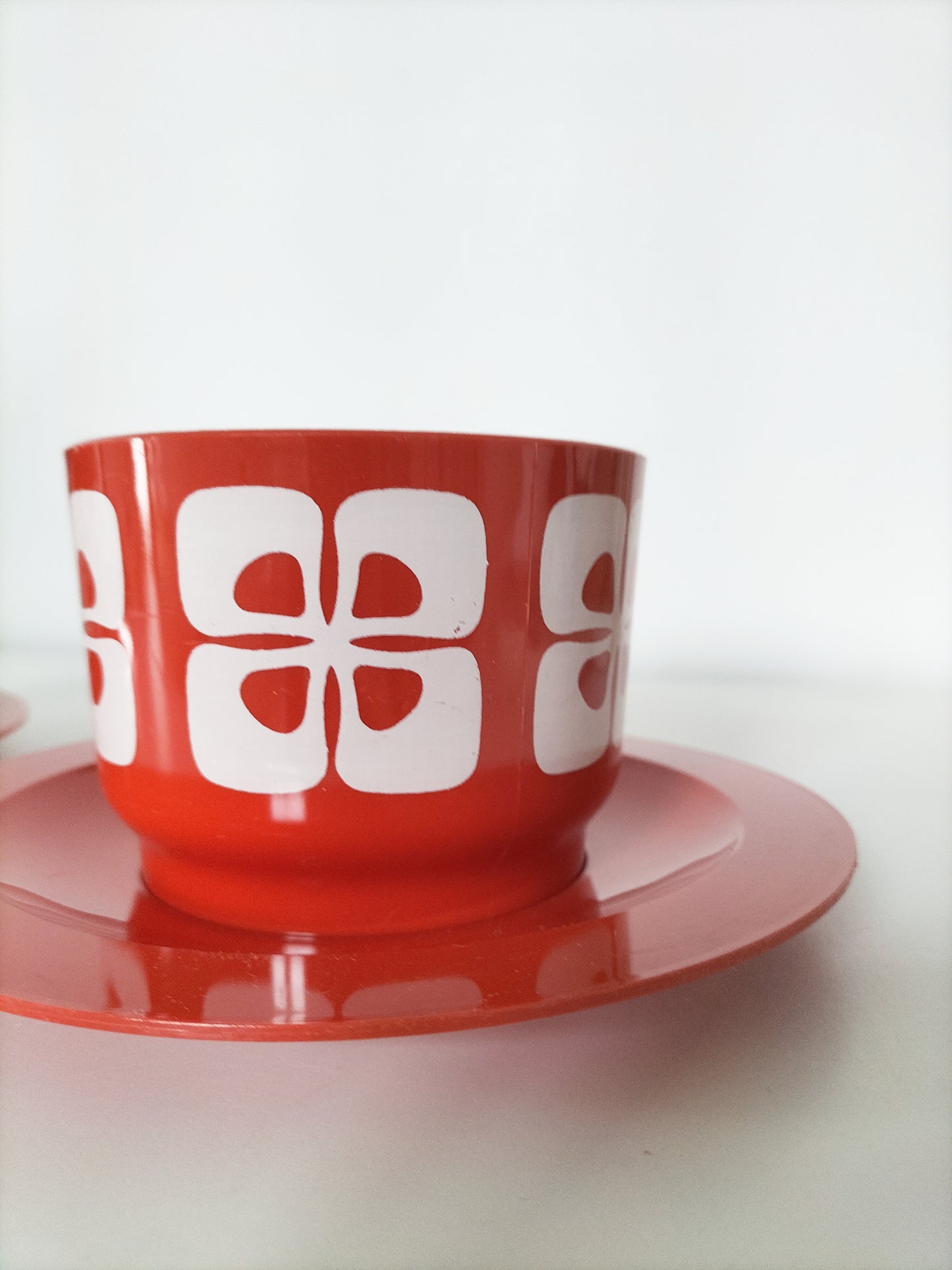 Duo tasses à chocolat rouges Cosmoplast