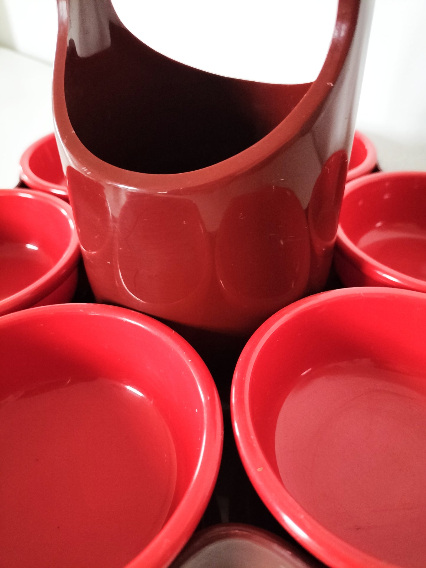 Serviteur à apéritif fleur Emsa - rouge
