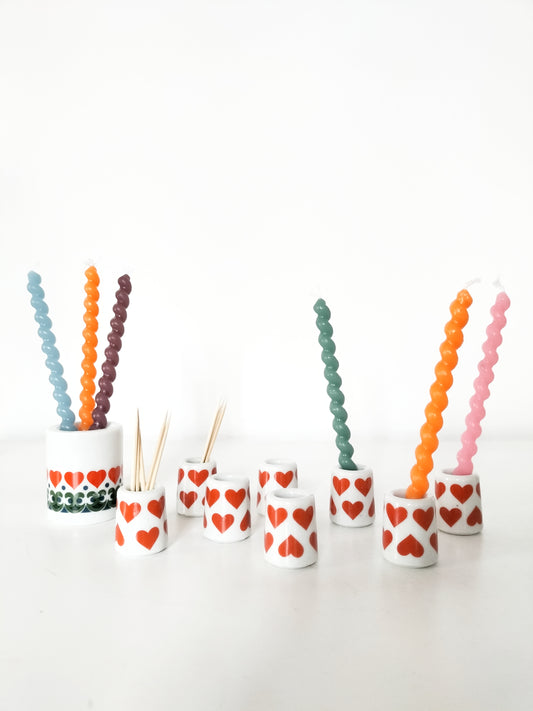 Duo de mini ou petit bougeoir funny design West Germany