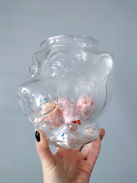 Bonbonnière/ pot/ bocal tête d'ours