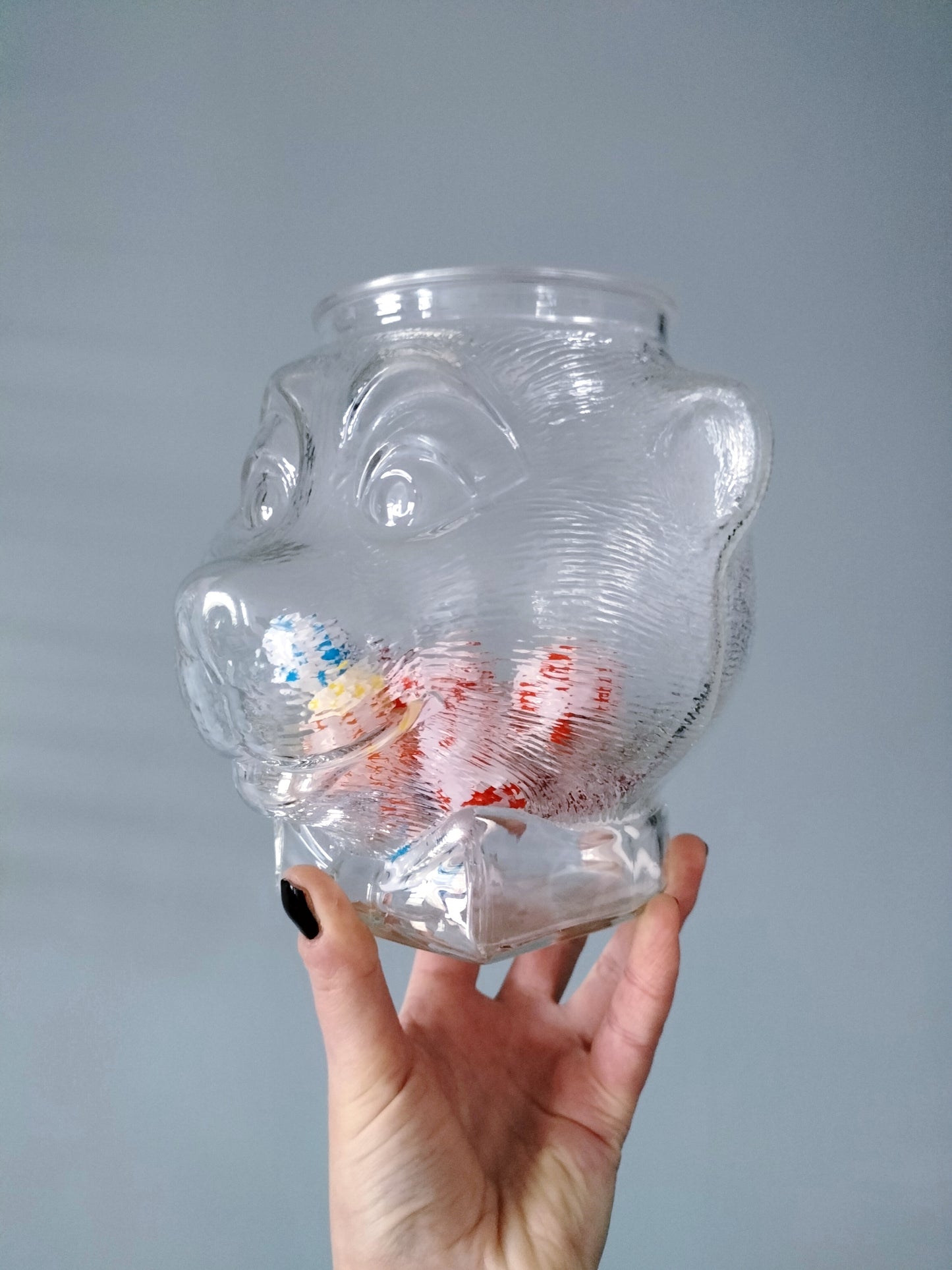 Bonbonnière/ pot/ bocal tête d'ours