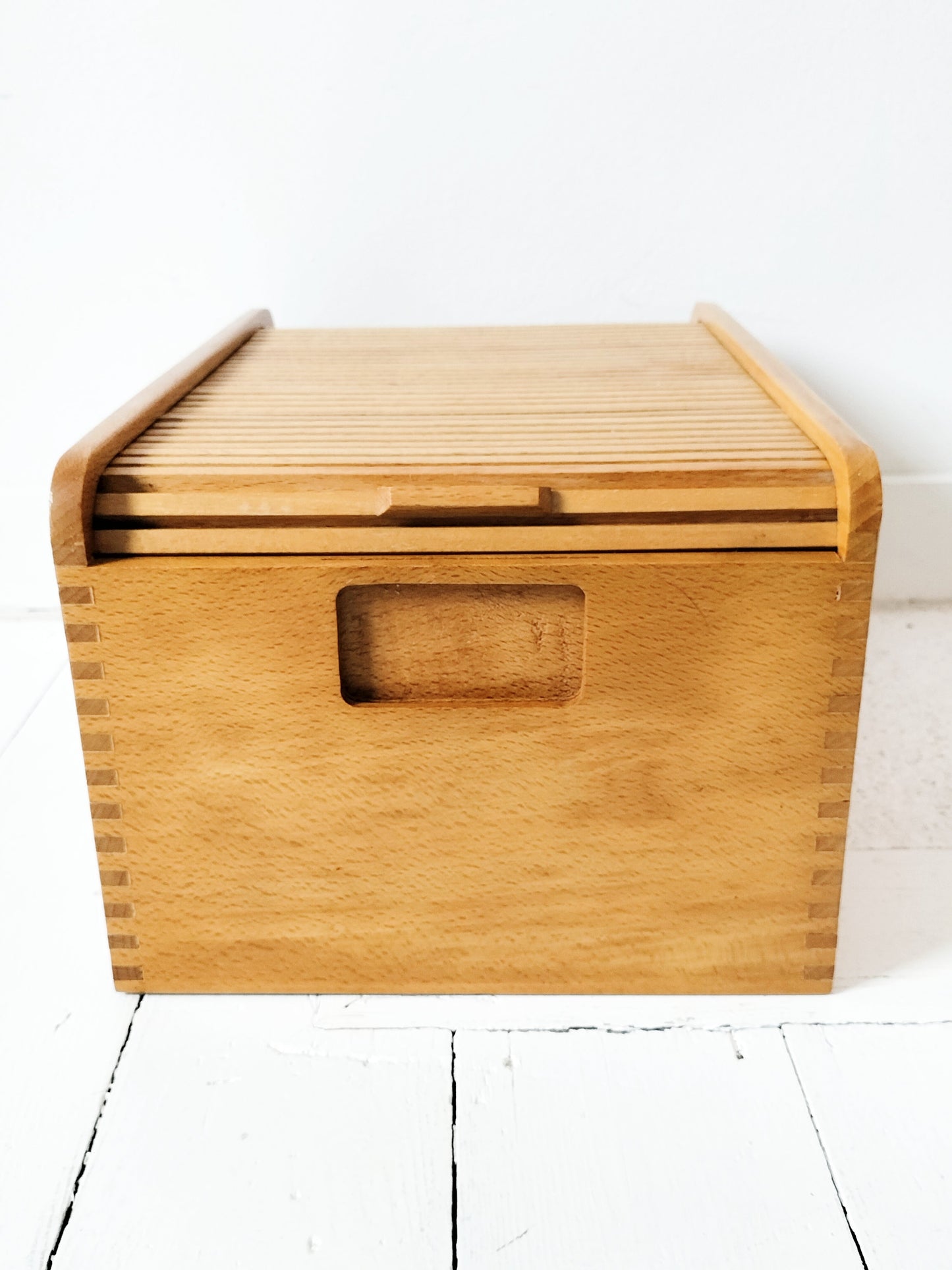 Ancienne boîte à fiches en bois