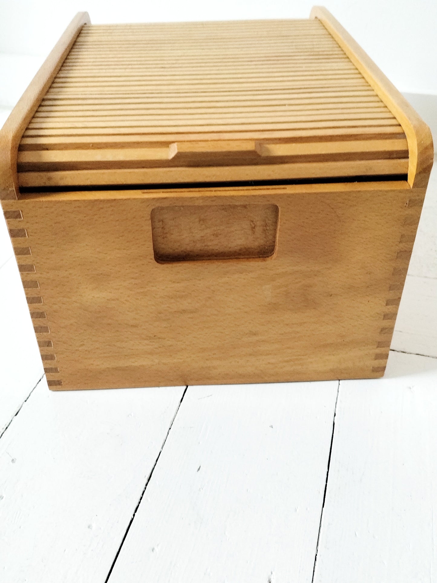 Ancienne boîte à fiches en bois