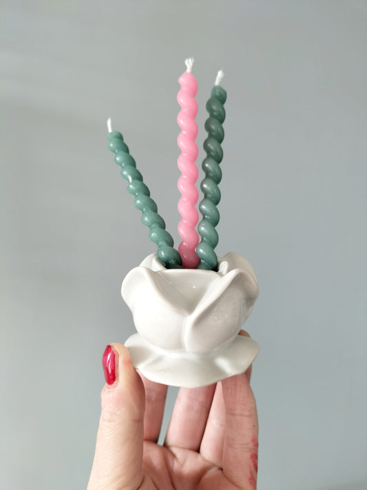 Bougeoir vintage en porcelaine