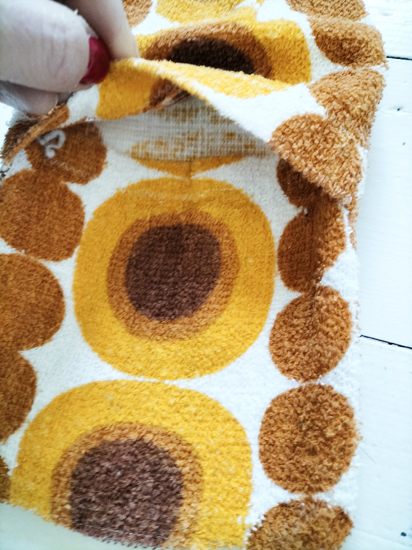 Pochette murale/ rangement en tissu éponge