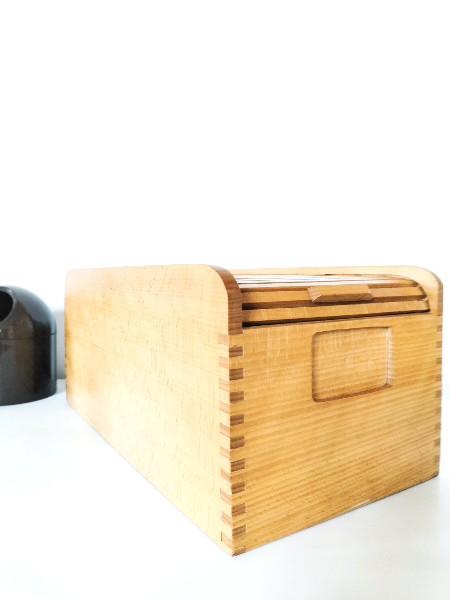 Boîte à fiches à volet en bois