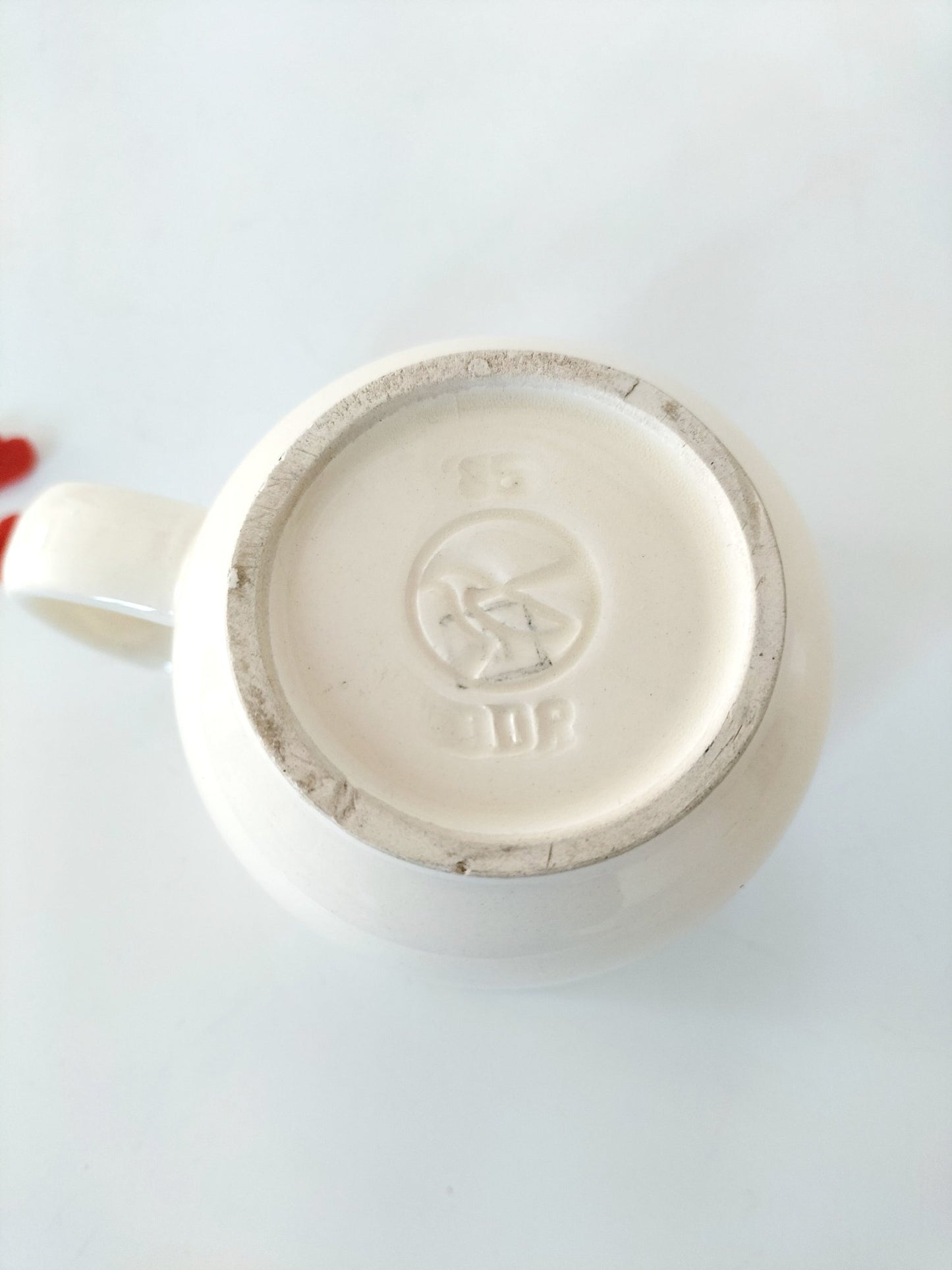 Tasse cœurs en porcelaine Elsterwerda DDR