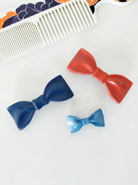 Trio de pinces à cheveux vintage