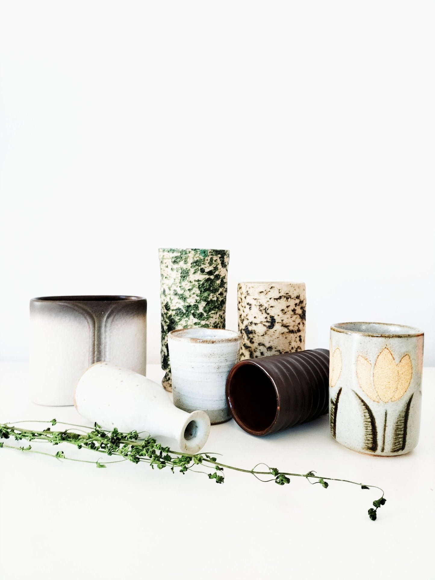 Petit vase/ pot/ photophore en grès au choix