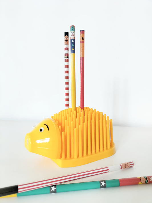 Porte-crayons hérisson vintage Herlitz Mecki