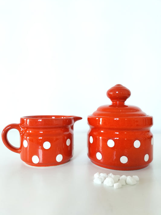 Pot à lait ou sucrier Waechtersbach pois