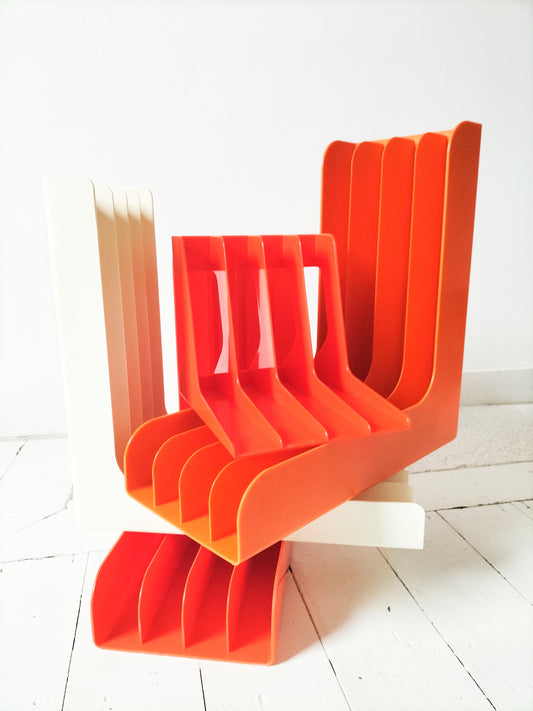 Set 4 range-vinyles en plastique