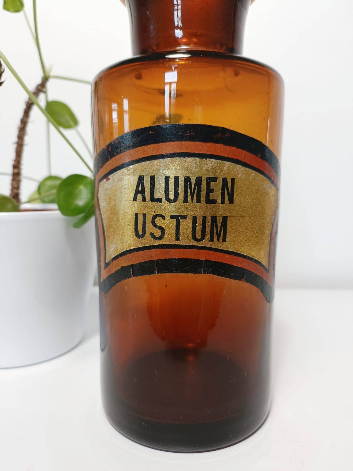 Flacon d'apothicaire "alumen ustum" - cetaitmieuxavant