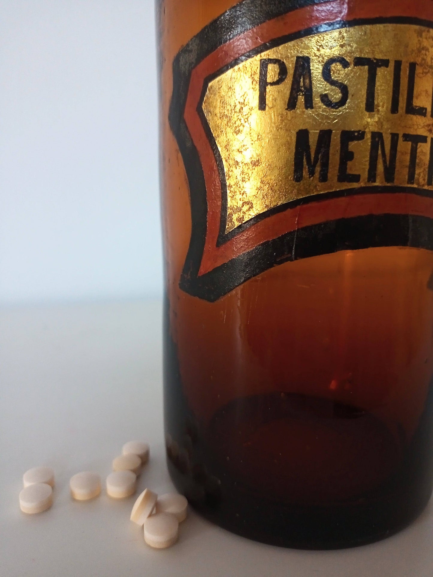 Grand flacon d'apothicaire "pastilles menthe" - cetaitmieuxavant