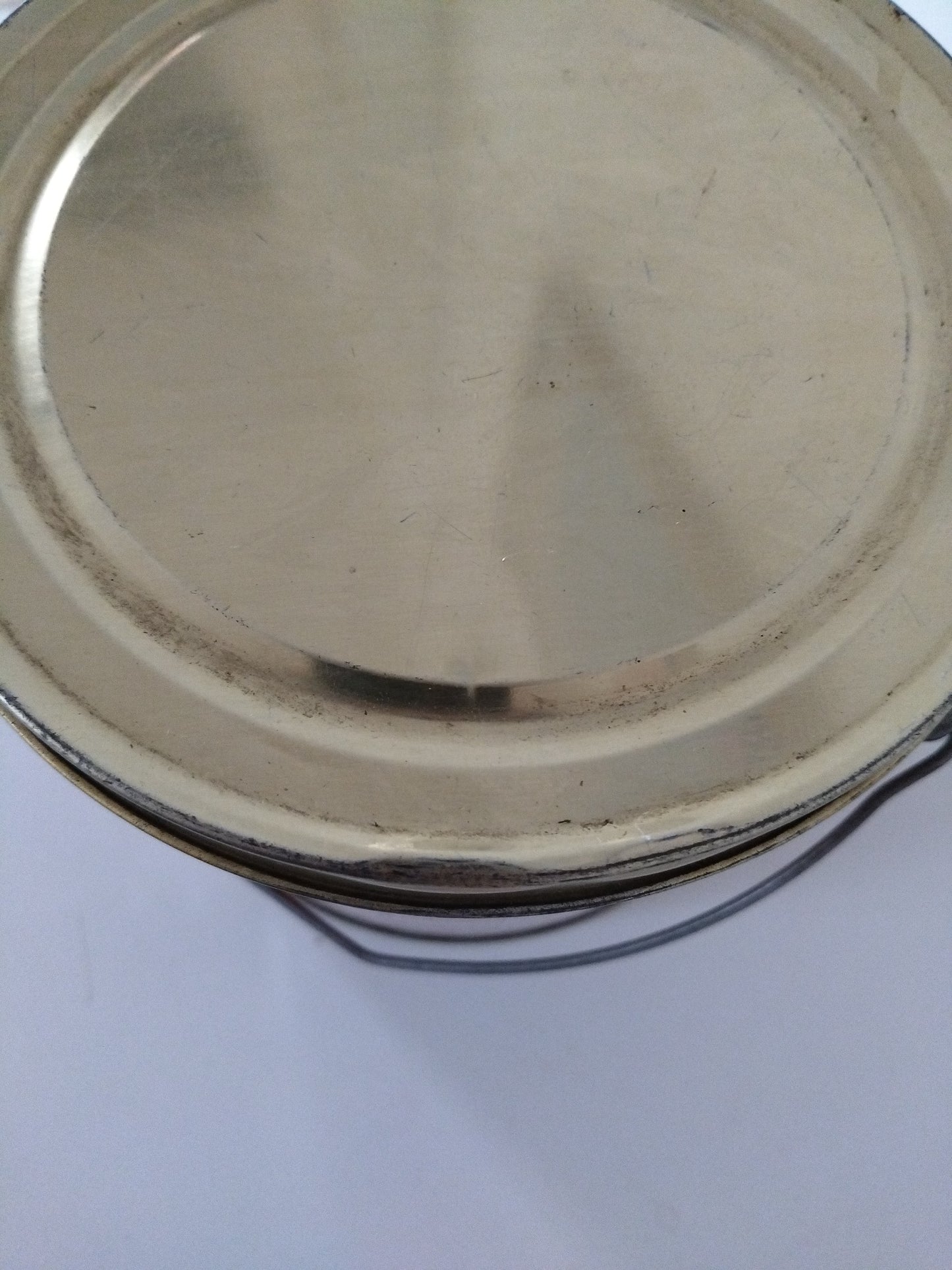 Ancienne grande boîte métallique/ seau confiture Materne Namur Belgique années 50-60