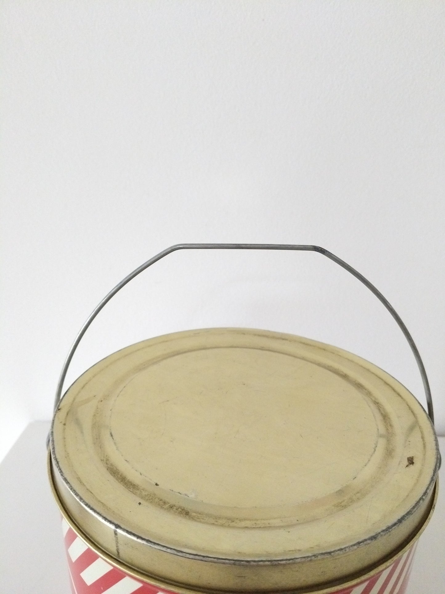 Ancienne grande boîte métallique/ seau confiture Materne Namur Belgique années 50-60