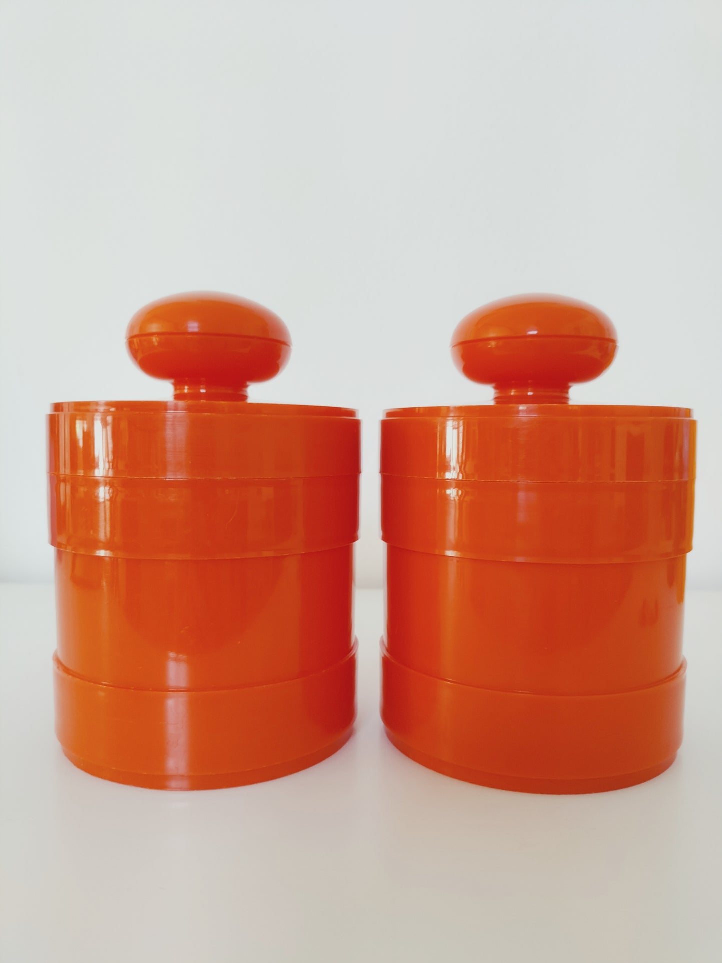 Duo de pots oranges Vitri/ Emsa Germany