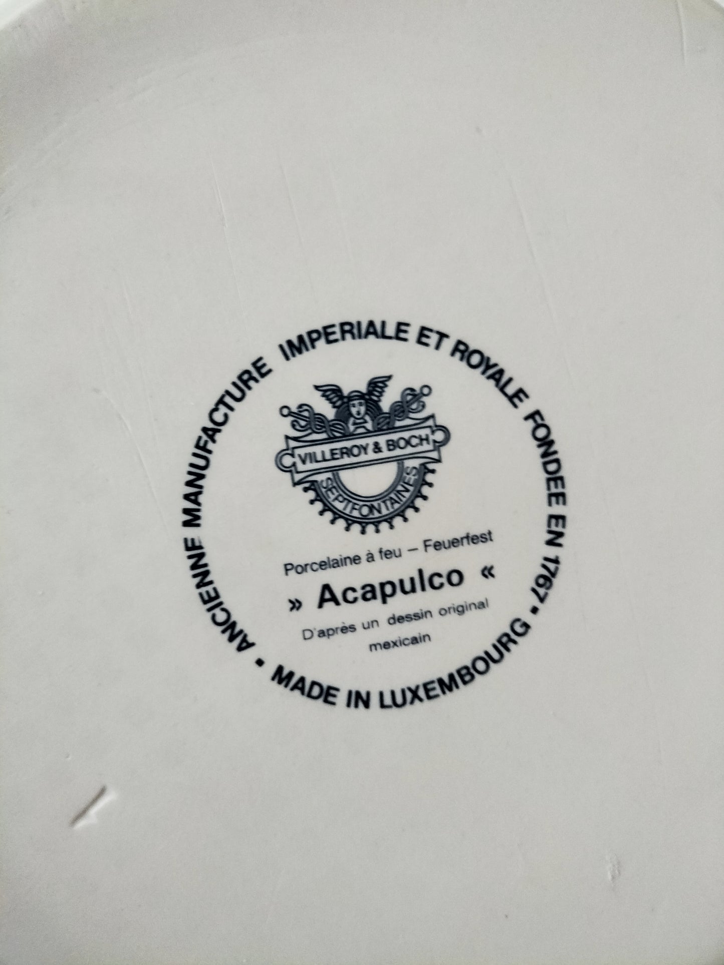 Haut plat couvert porcelaine à feu Villeroy et Boch Acapulco
