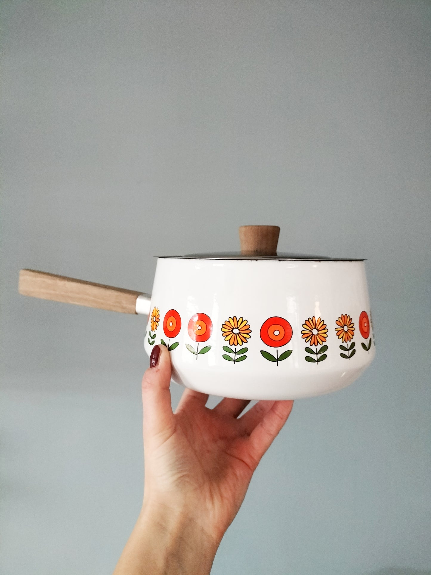 Poêlon/ casserole émaillée vintage