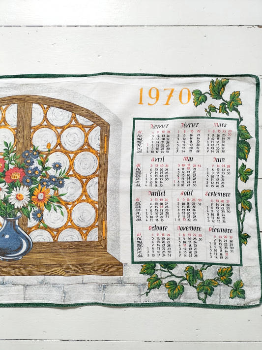 Torchon de cuisine calendrier 1970