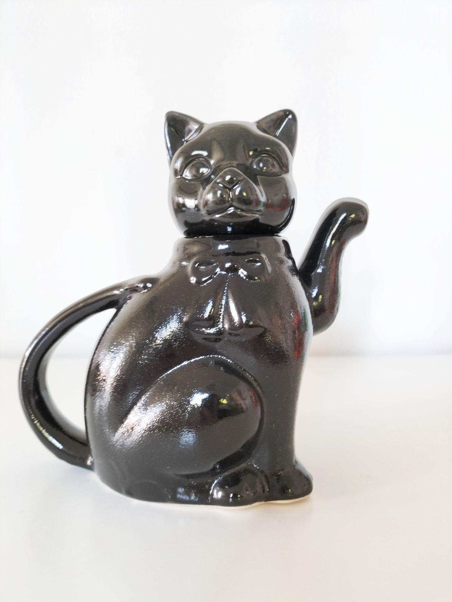 Petite théière/cafetière chat en céramique