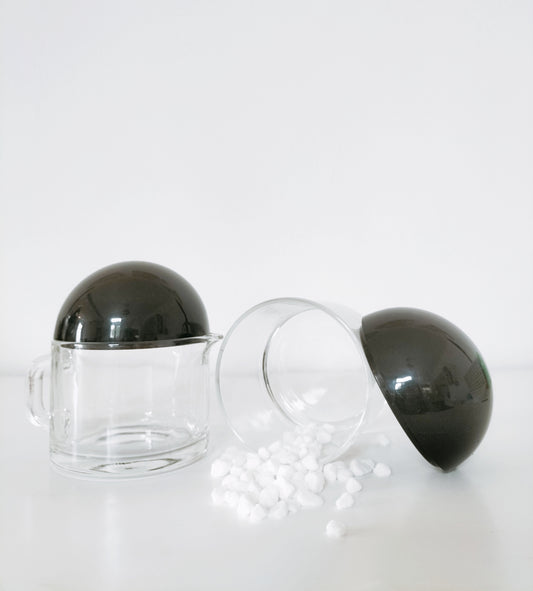 Duo sucrier et pot à lait en verre
