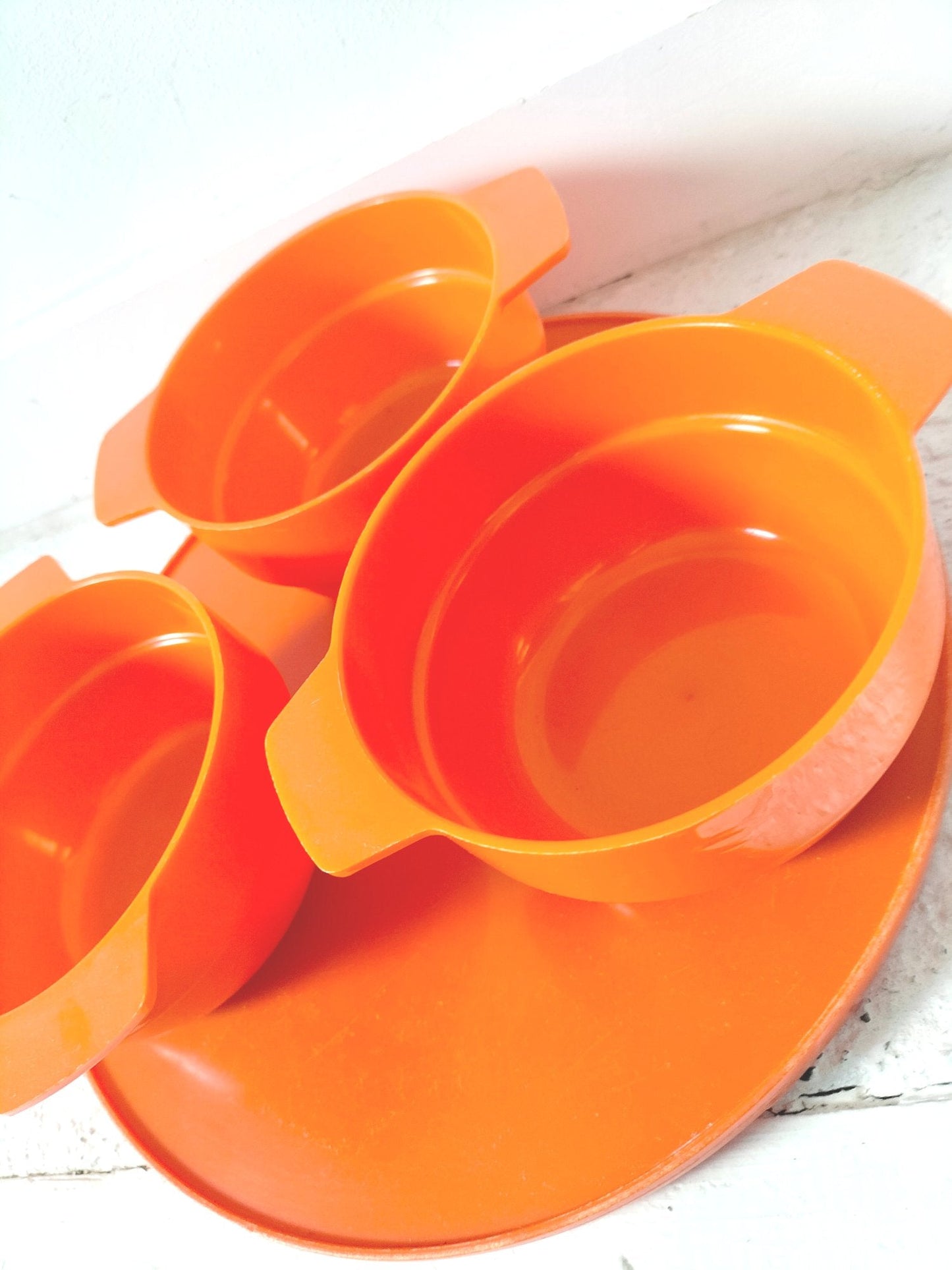 Set apéro plastique orange