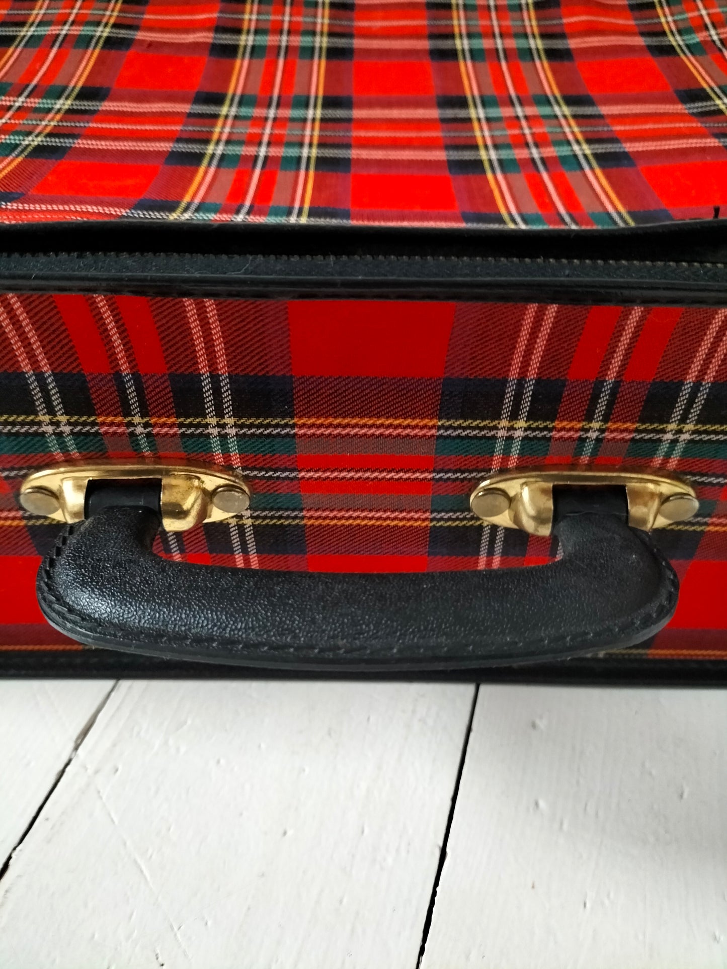 Petite valise écossaise vintage