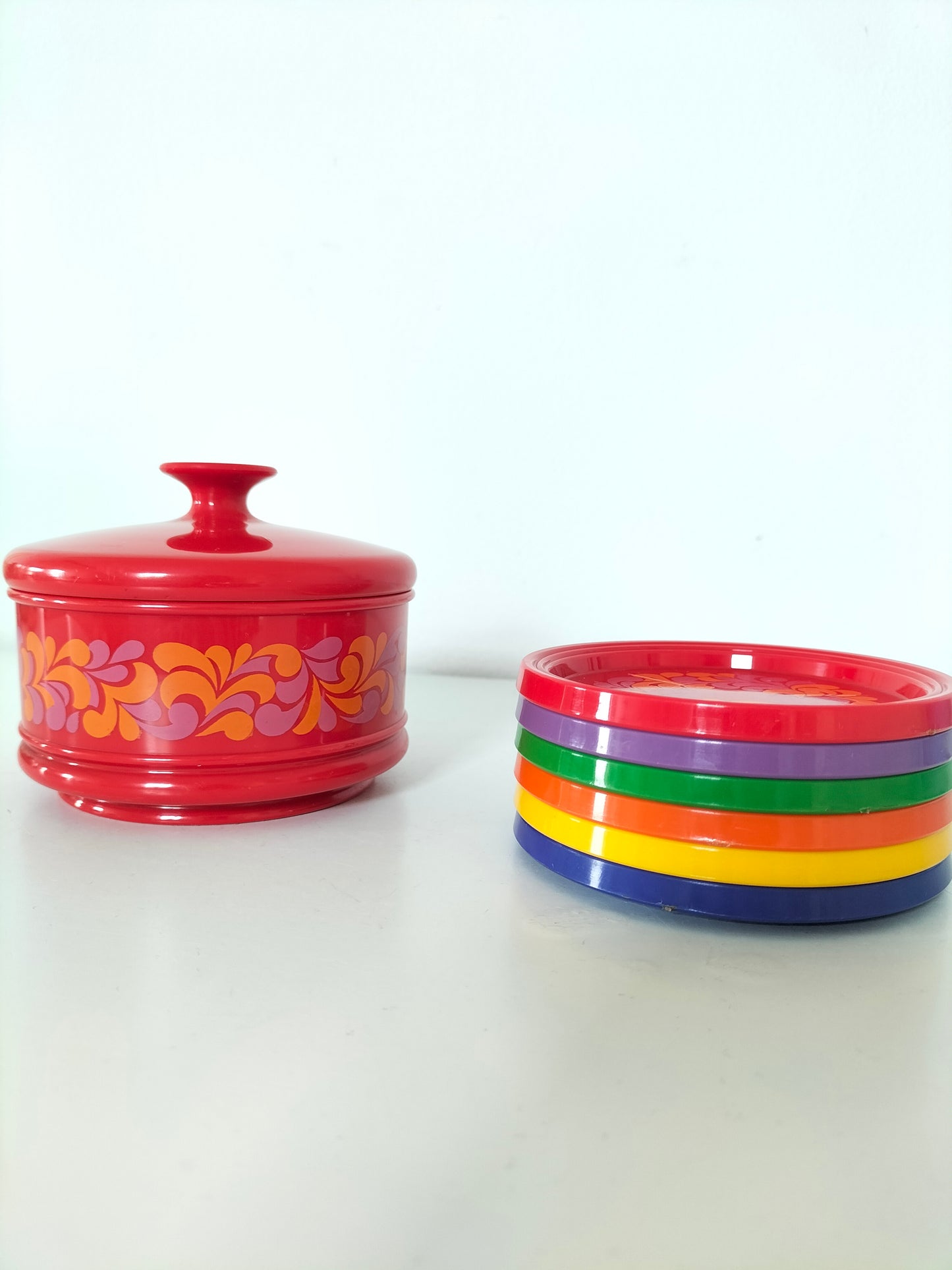 Set de 6 sous-verres + boîte Emsa West Germany