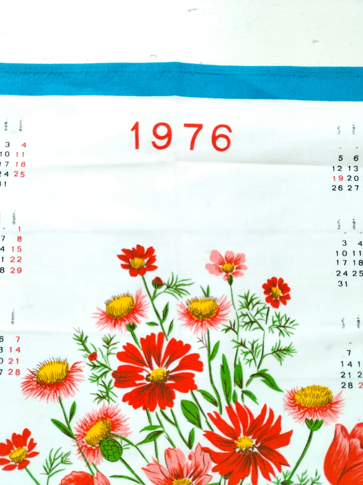 Torchon de cuisine calendrier 1976