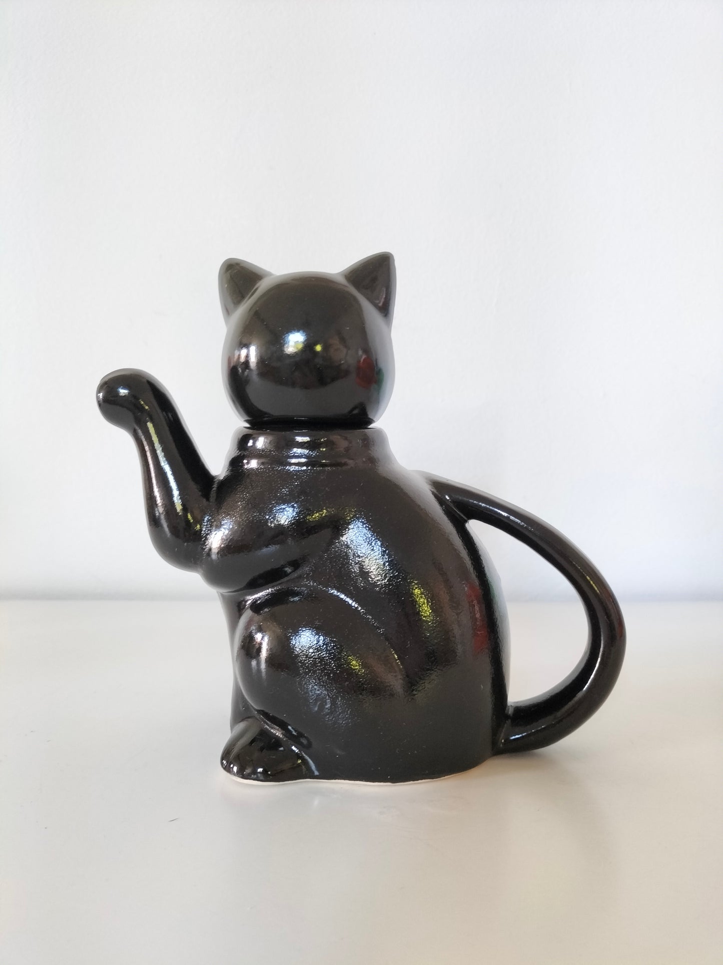 Petite théière/cafetière chat en céramique