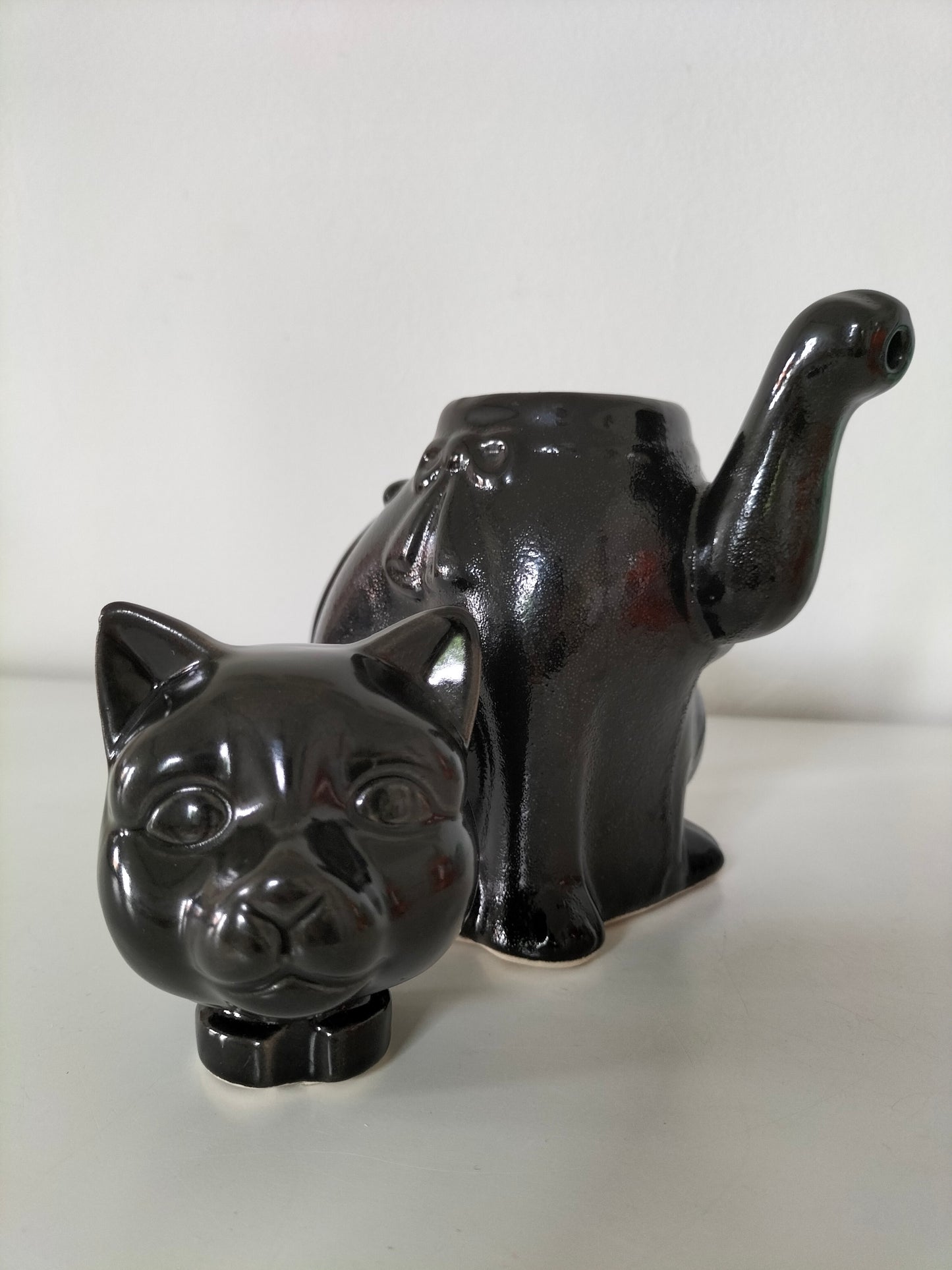 Petite théière/cafetière chat en céramique