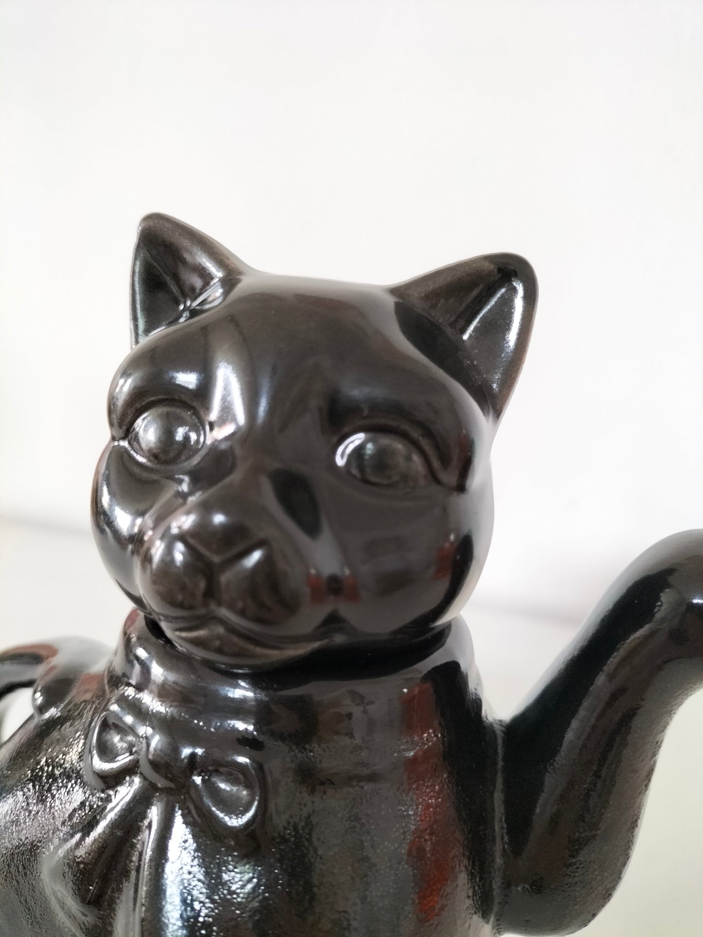 Petite théière/cafetière chat en céramique