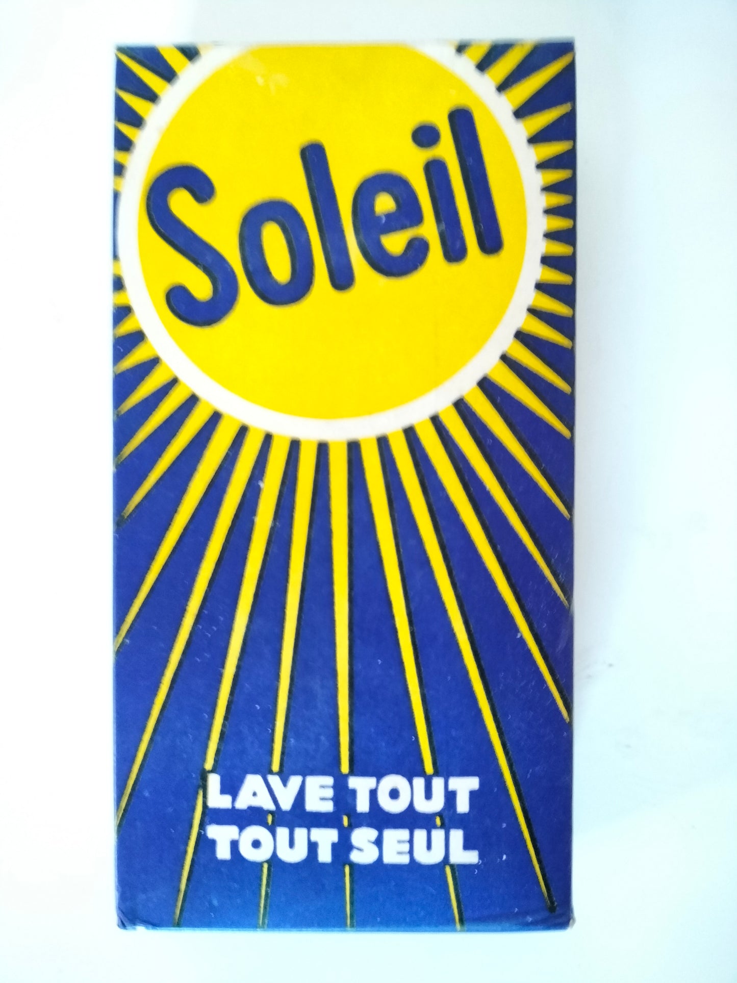 Ancienne boîte cartonnée de poudre de savon au choix : Persil, Soleil ou Vigor (français/ néerlandais)