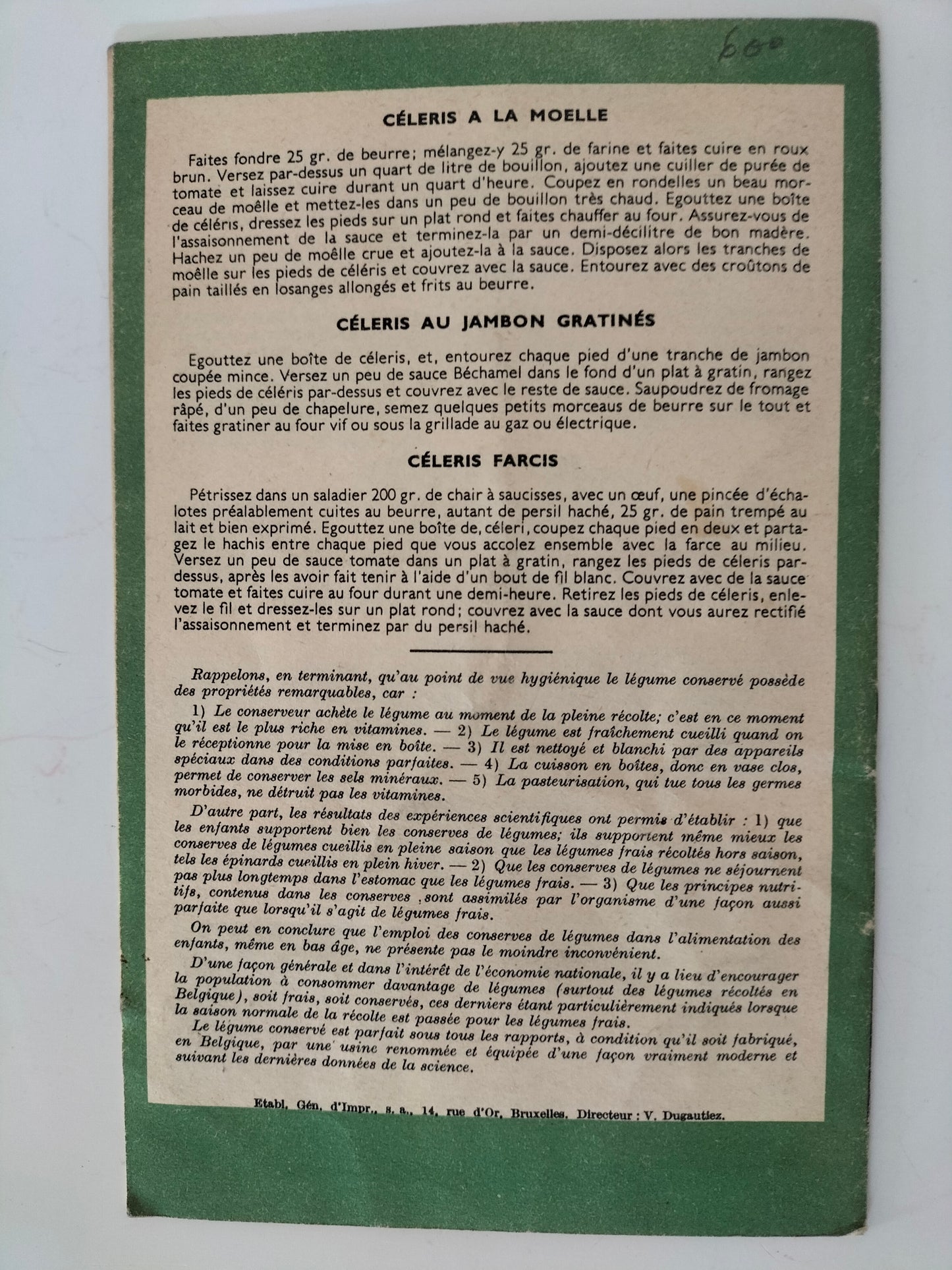 Ancien petit livre de recettes par Gaston Clément au choix