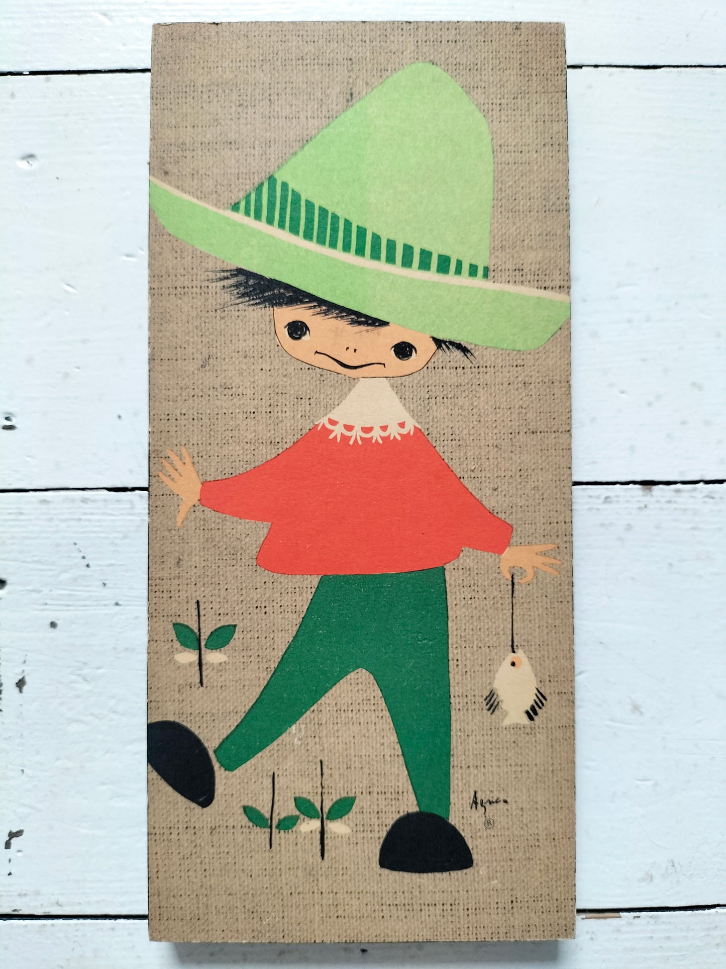 Illustration murale sur bois Agnès