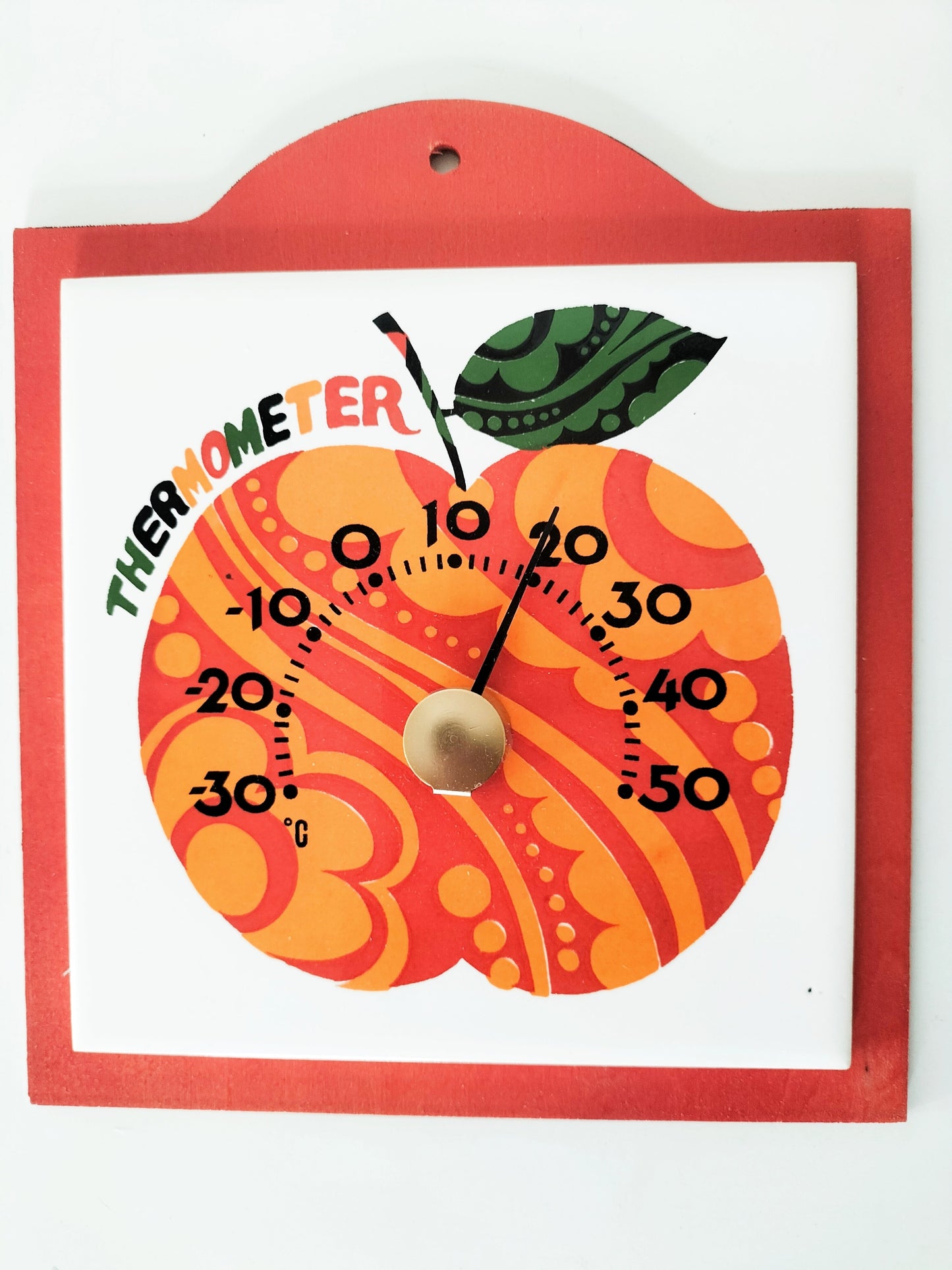 Thermomètre d'intérieur mural pomme