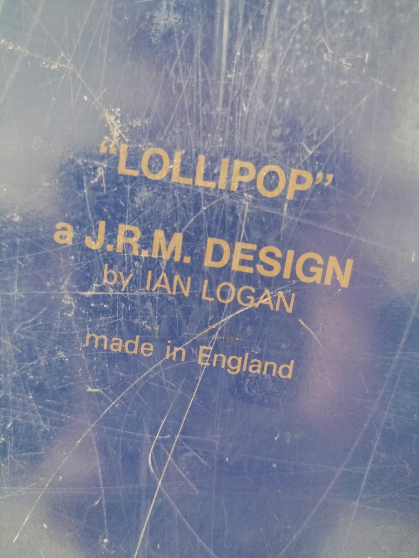 Grand plateau métallique "lollipop" J.R.M design Ian Logan England