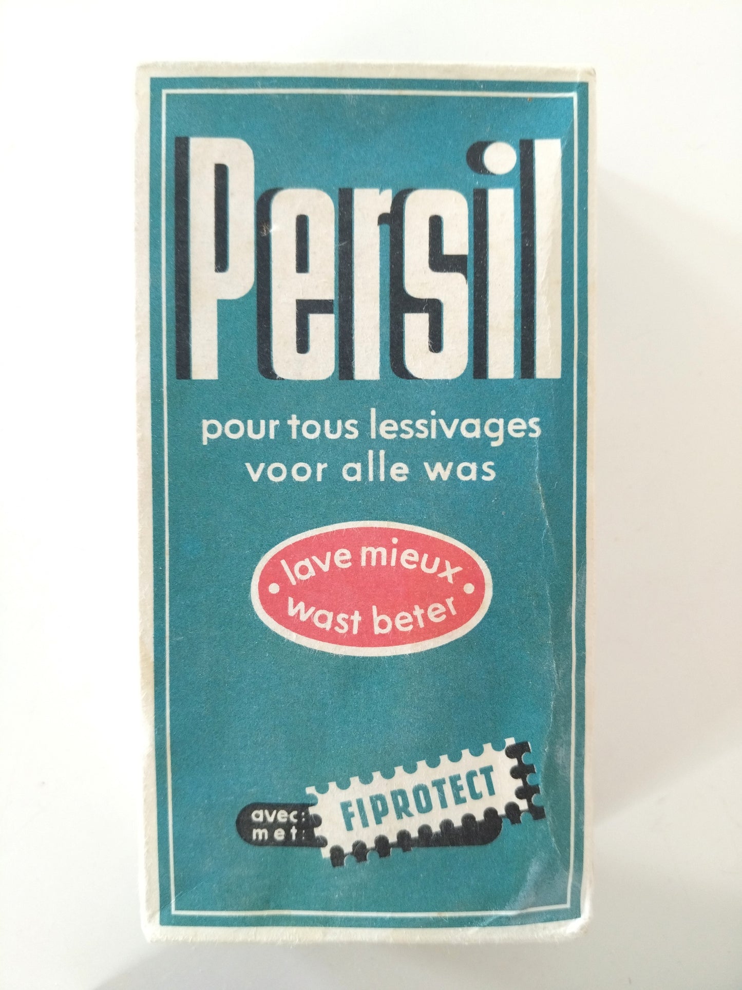 Ancienne boîte cartonnée de lessive Persil ou savon de ménage Palmex (français/ néerlandais)