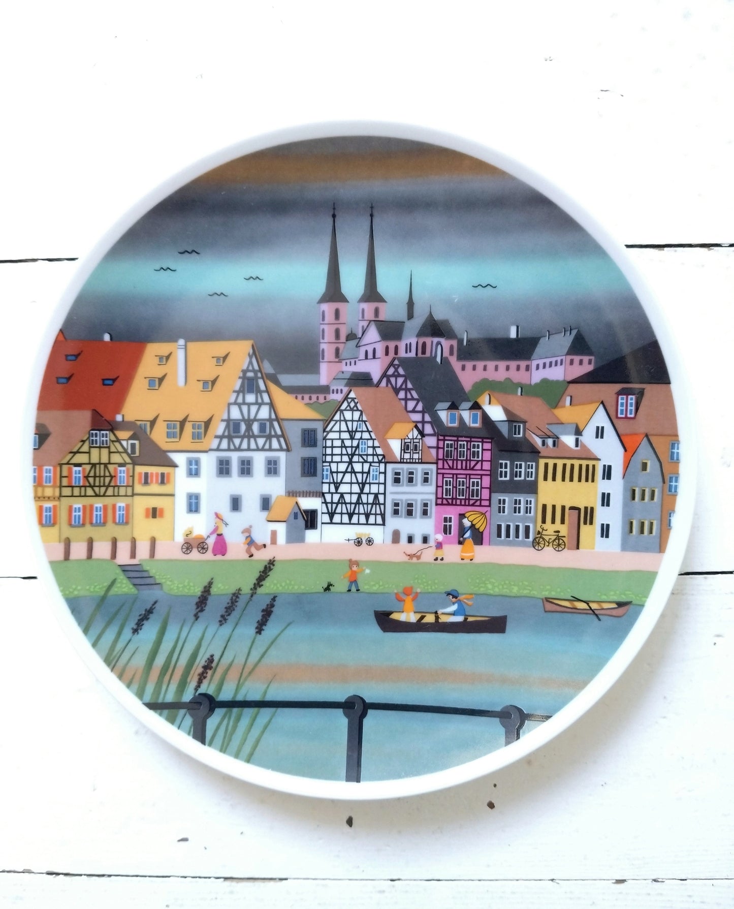 Assiette décorative murale par Barbara Fürstenhöfer pour Bamberg