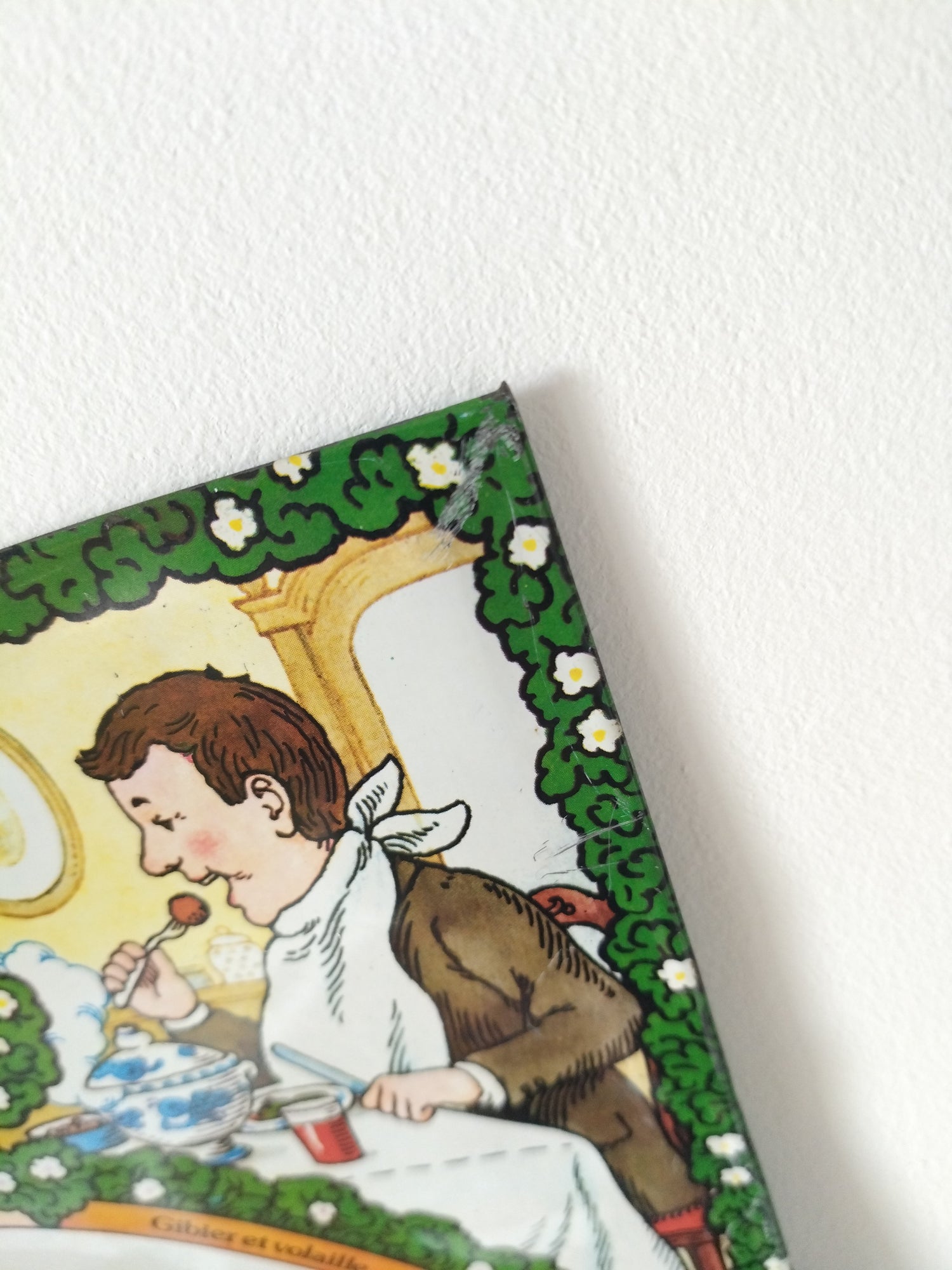 Ancienne plaque murale en tôle guide d'épices pour la bonne cuisine - cetaitmieuxavant