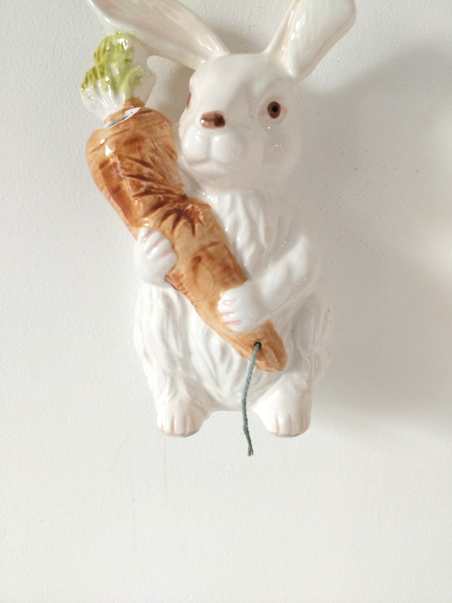 Dévidoir à ficelle lapin mural en céramique