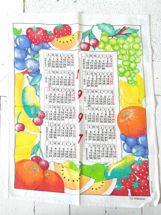 Torchon calendrier 1997 Vie Féminine - cetaitmieuxavant