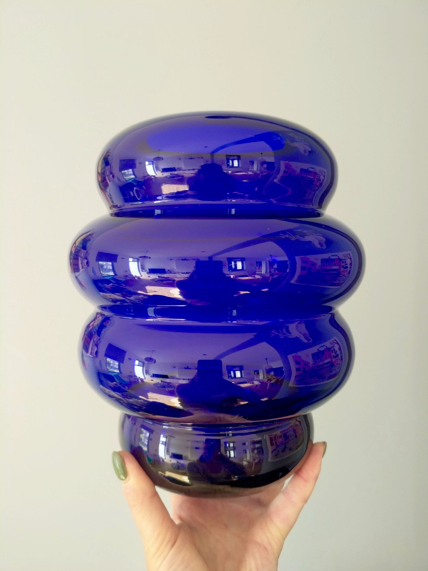 Grand vase en verre Solstrale par Anne Nilsson pour Ikea 90's