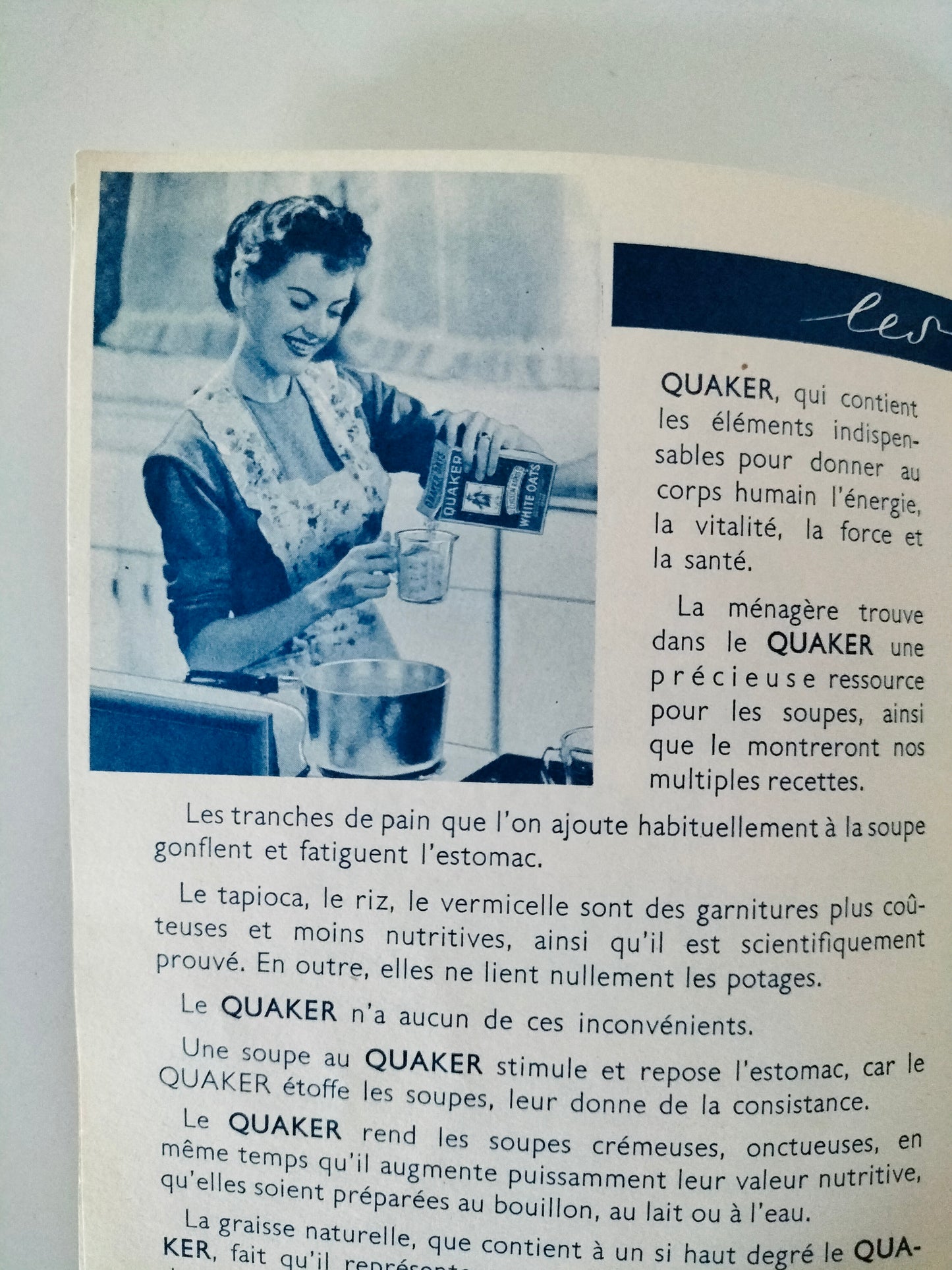 Ancien petit livre de cuisine : les économies de popote Liebig ou les recettes de Quaker Oats, au choix