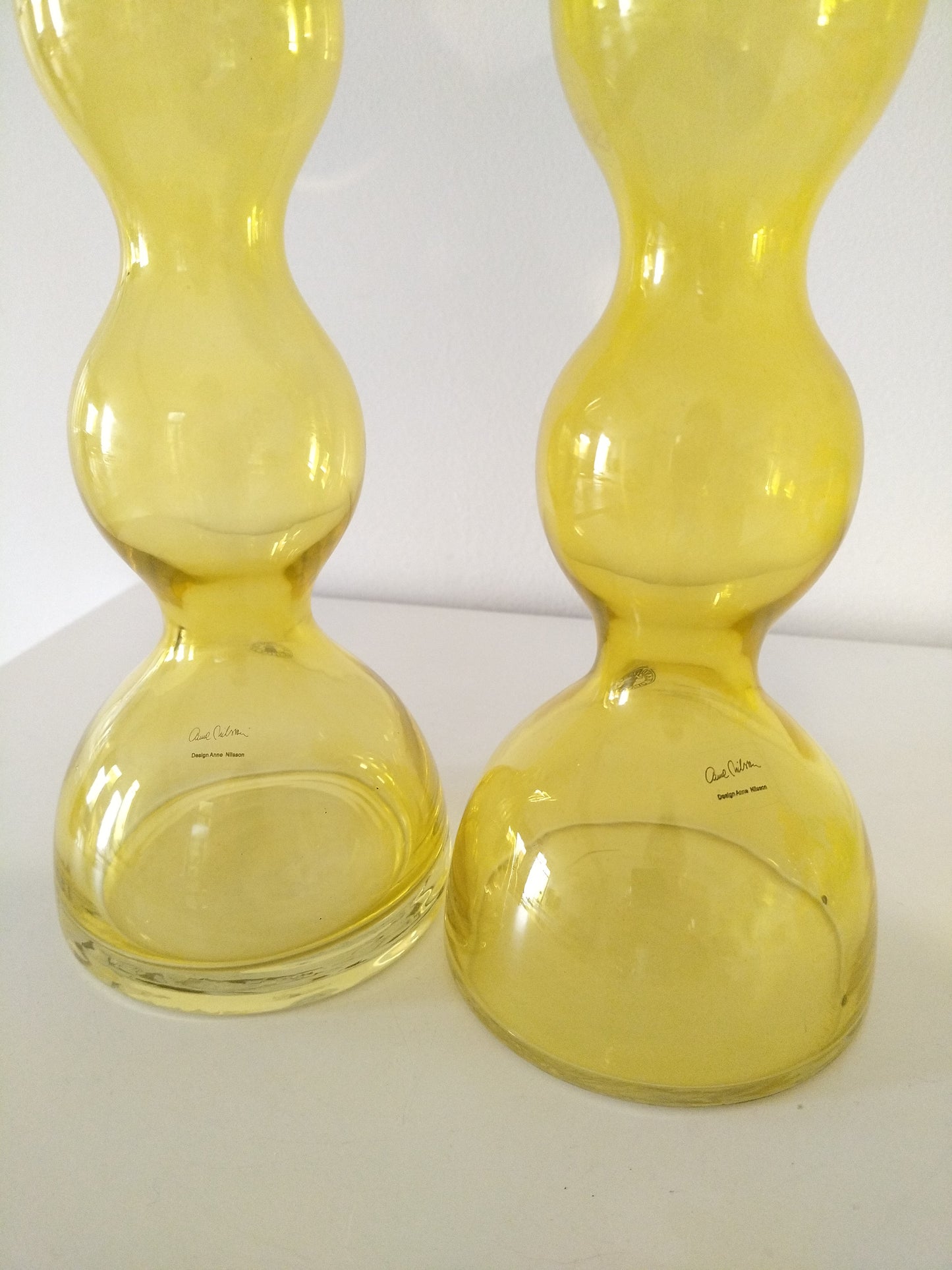Très gros bougeoir en verre Herräng par Anne Nilsson pour Ikea 2012 à l'unité