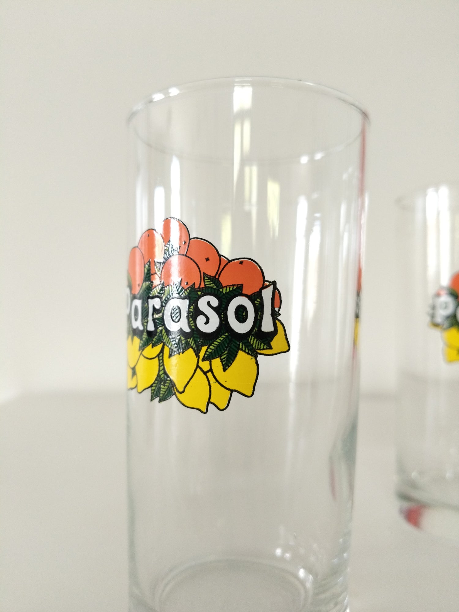 Ensemble de deux verres publicitaires limonade Parasol - cetaitmieuxavant
