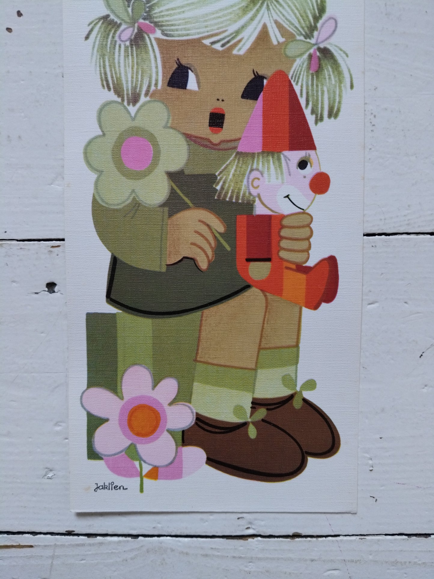 Ancienne carte postale Jaklien Moerman 70's au choix